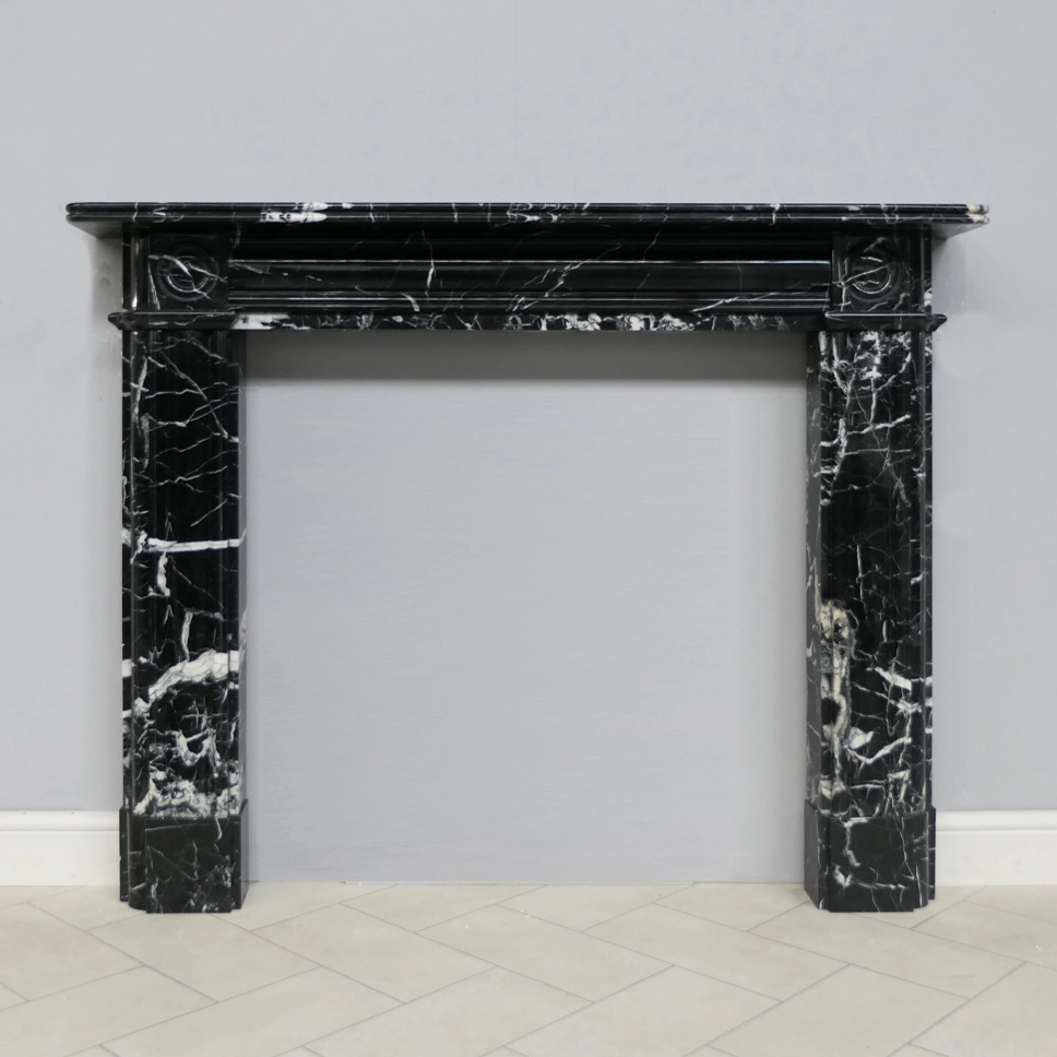 Nero Marquina marble Roundel mantel